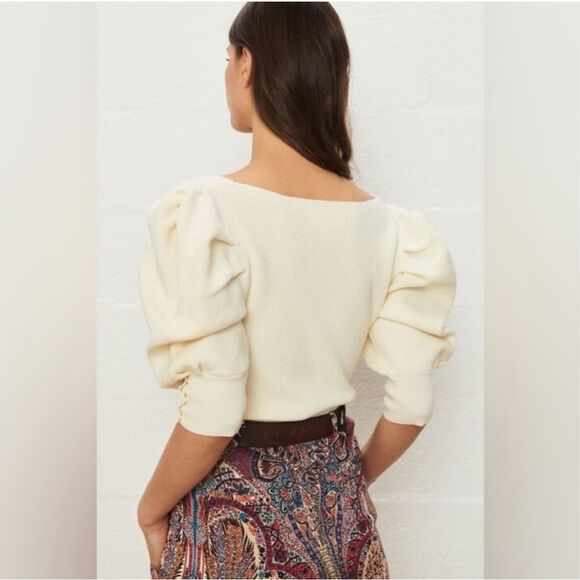 ba&sh Harris Sweater Ivory Size M $250.00 - Picture 3 of 9